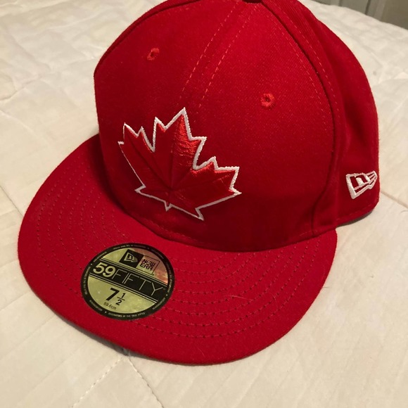 Men's Toronto Blue Jays New Era Scarlet Turn Back the Clock Fitted Hat sz 7 1/2 - Picture 1 of 6